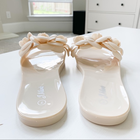 J.Mark Nude Floral Jelly Sandal Jelly-07 - Picture 5 of 8